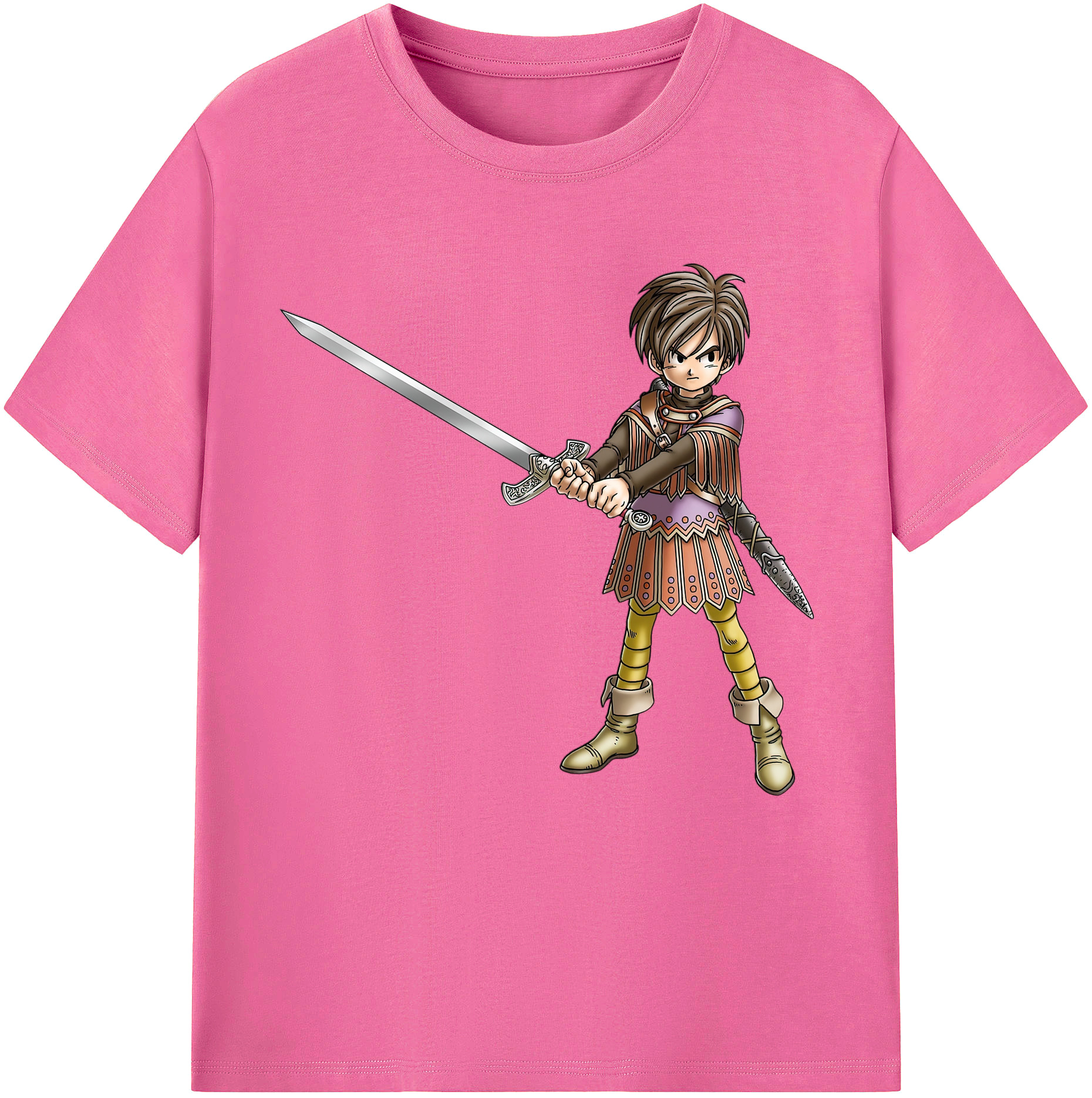 （画像用） ドラゴンクエスト Doragon Kuesuto Dragon Quest レディースカジュアルプリントTシャツ（綿100％）
